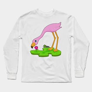 Flamingo Flower Long Sleeve T-Shirt